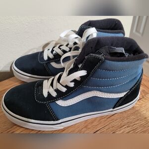 Vans Youth Skate SK8-Hi Top Navy White Shoes Size 5, Women's Size 6.5
